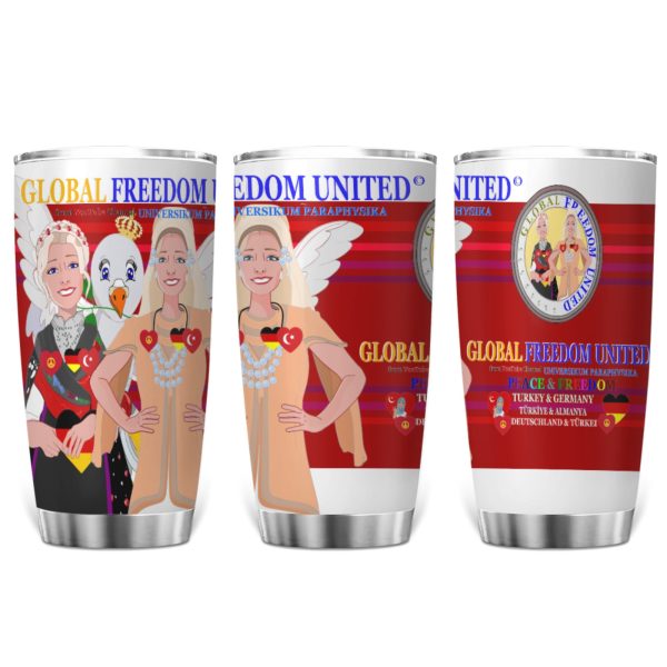 Tumbler Global Freedom United Women Germany & Turkey Old Peace Red Fashion