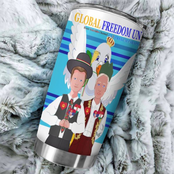 Tumbler GLOBAL FREEDOM UNITED© Men Hungary & Serbia Blue Online now