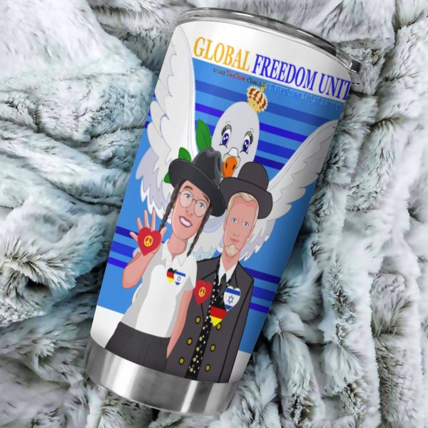 Tumbler GLOBAL FREEDOM UNITED© Men Israel & Germany Deep Blue Supply