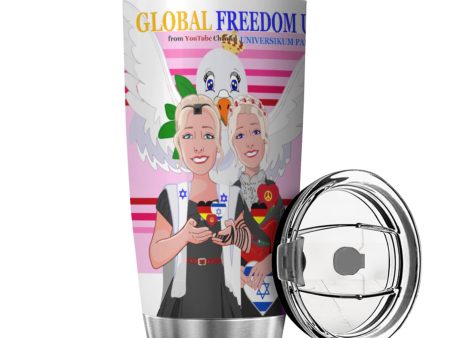 Tumbler GLOBAL FREEDOM UNITED© Women Israel & Germany Pink Online Sale