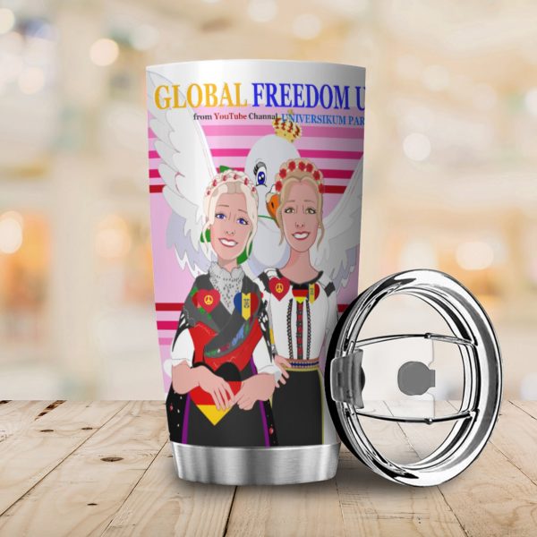 Tumbler Global Freedom United Women Romania & Germany Old Peace Pink on Sale