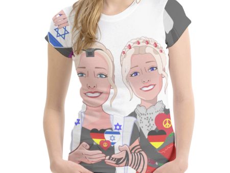 Women´s T-shirt GLOBAL FREEDOM UNITED© Israel & Germany Big Supply