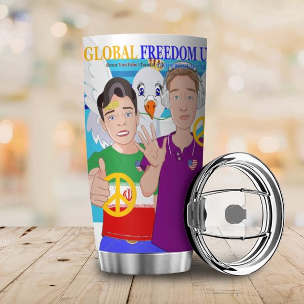 Tumbler GLOBAL FREEDOM UNITED© Men Iran & USA  Blue Online now