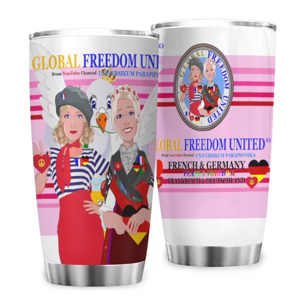 Tumbler Global Freedom United Women French & Germany Old Peace Pink 2 For Cheap