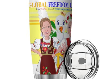 Tumbler GLOBAL FREEDOM UNITED© Women Hungary & Serbia Yellow For Cheap