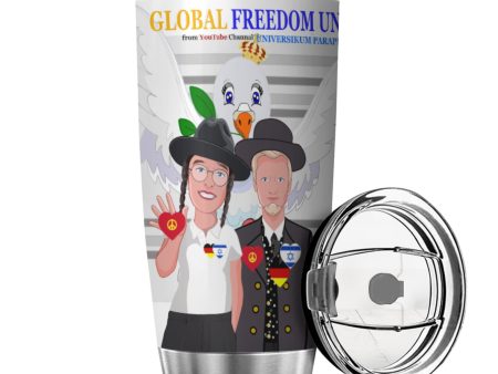 Tumbler GLOBAL FREEDOM UNITED© Men Israel & Germany Grey Hot on Sale