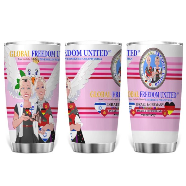 Tumbler GLOBAL FREEDOM UNITED© Women Israel & Germany Pink Online Sale