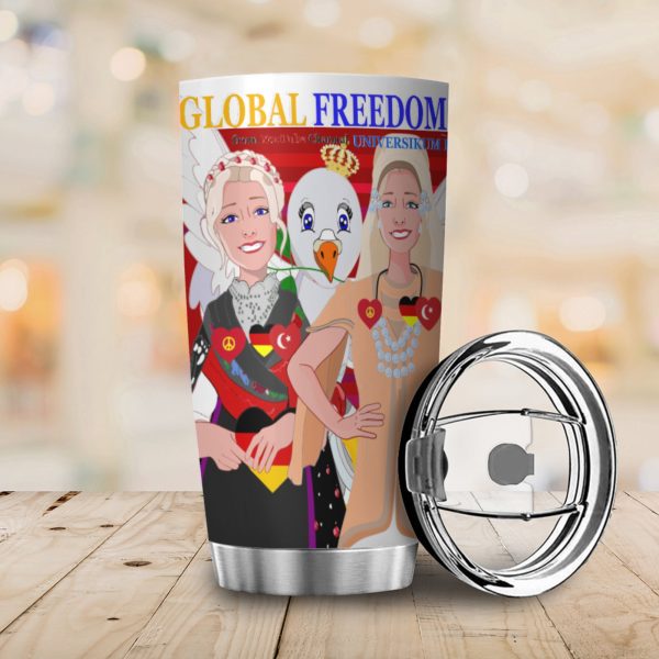 Tumbler Global Freedom United Women Germany & Turkey Old Peace Red Fashion