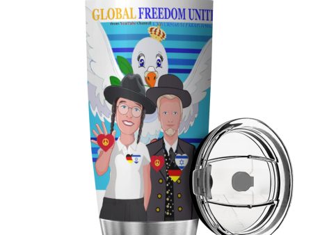 Tumbler GLOBAL FREEDOM UNITED© Men Israel & Germany Blue Online Hot Sale