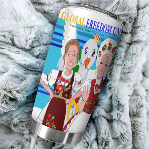 Tumbler GLOBAL FREEDOM UNITED© Women Hungary & Serbia Blue Online now