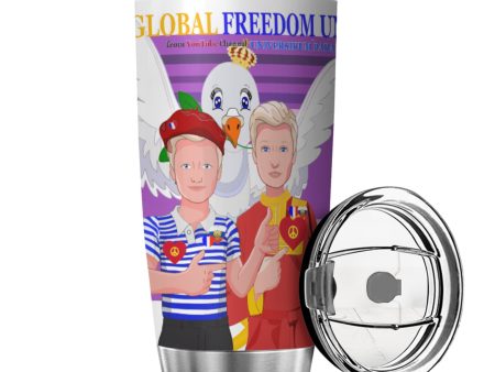 Tumbler Global Freedom United Men French & Russia Old Peace Lilac Fashion