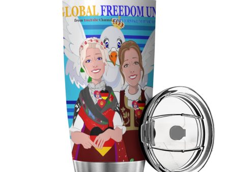 Tumbler GLOBAL FREEDOM UNITED© Women Serbia & Germany Blue Discount