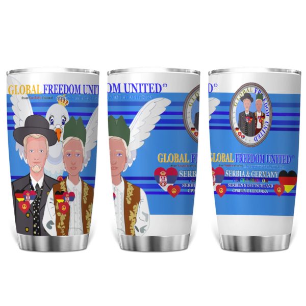 Tumbler GLOBAL FREEDOM UNITED© Men Serbia & Germany Deep Blue For Discount