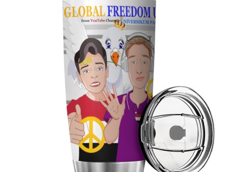 Tumbler GLOBAL FREEDOM UNITED© Men Yemen & USA Grey Discount