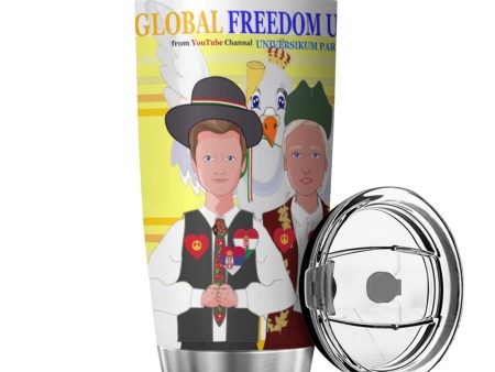 Tumbler GLOBAL FREEDOM UNITED© Men Hungary & Serbia Yellow on Sale