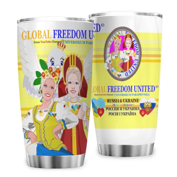 Tumbler Global Freedom United Women Russia & Ukrain Yellow Sale