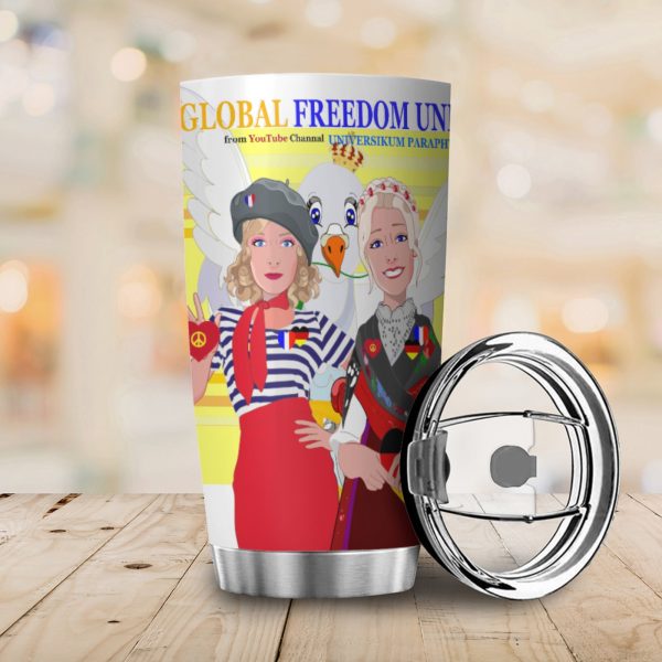 Tumbler Global Freedom United Women French & Germany Old Peace Yellow Discount