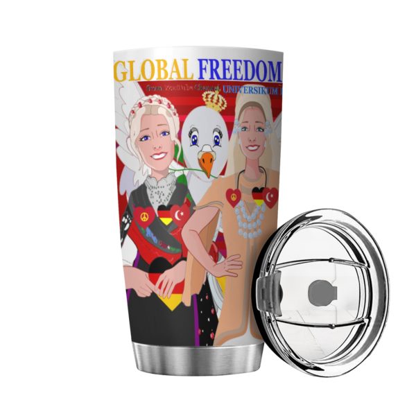 Tumbler Global Freedom United Women Germany & Turkey Old Peace Red Fashion