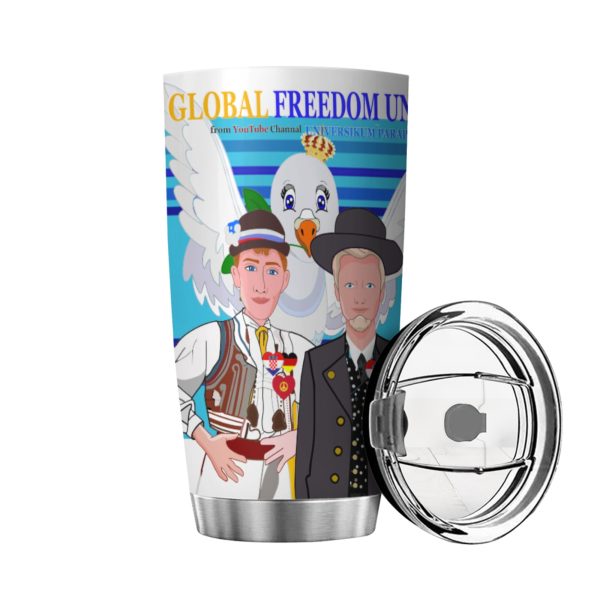 Tumbler GLOBAL FREEDOM UNITED© Men Croatia & Germany Blue Hot on Sale