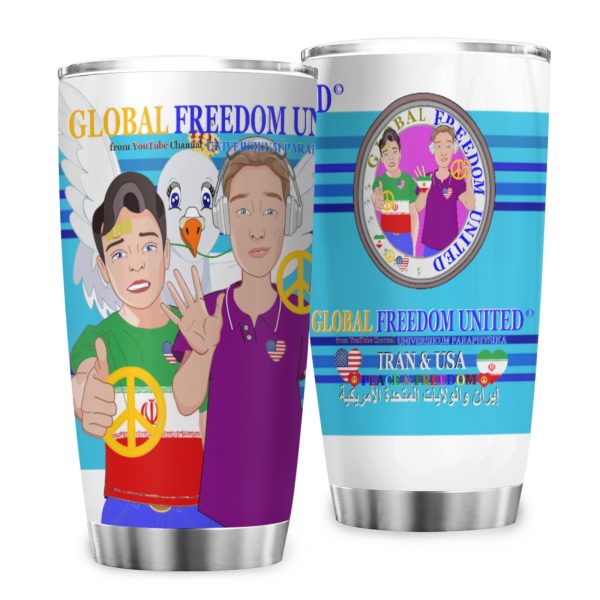 Tumbler GLOBAL FREEDOM UNITED© Men Iran & USA  Blue Online now