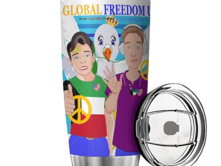 Tumbler Global Freedom United Men Kuwait & Usa Old Peace Blue For Sale