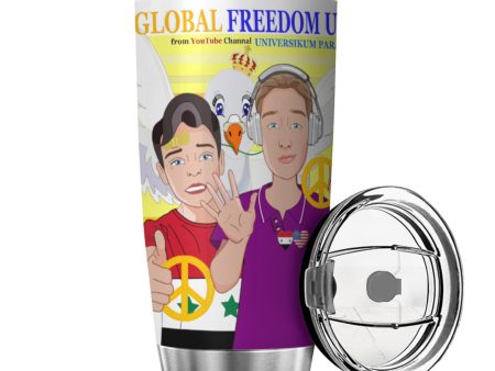 Tumbler GLOBAL FREEDOM UNITED© Men Syria & USA Yellow For Discount