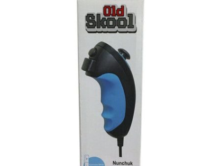 Wii   Wii U Nunchuk Controller: Black - Old Skool Hot on Sale