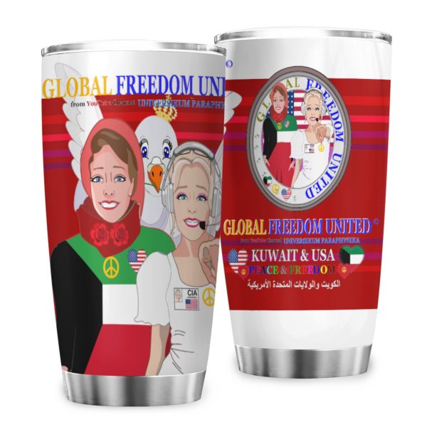 Tumbler Global Freedom United Women Kuwait & Usa Old Peace Red Online Hot Sale