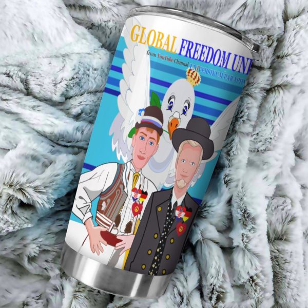 Tumbler GLOBAL FREEDOM UNITED© Men Croatia & Germany Blue Hot on Sale