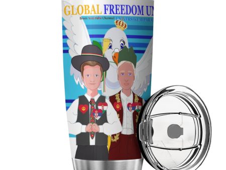 Tumbler GLOBAL FREEDOM UNITED© Men Hungary & Serbia Blue Online now