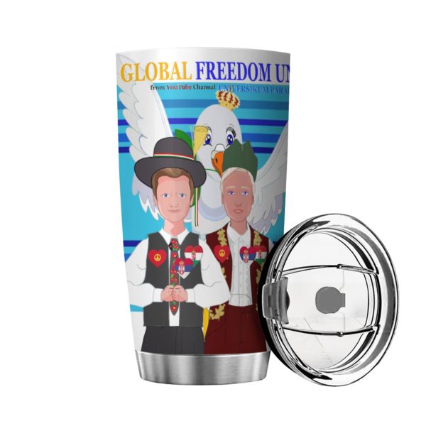 Tumbler GLOBAL FREEDOM UNITED© Men Hungary & Serbia Blue Online now