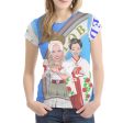 Women´s T-shirt 2 GLOBAL FREEDOM UNITED© Women USA & China Blue Online now