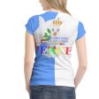 Women´s T-shirt 1 GLOBAL FREEDOM UNITED© Women Palestina & Israel Blue Online Hot Sale