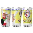 Tumbler Global Freedom United Women Kuwait & Usa Old Peace Yellow Supply