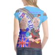 Women´s T-shirt GLOBAL FREEDOM UNITED© Women England & Germany Blue For Cheap