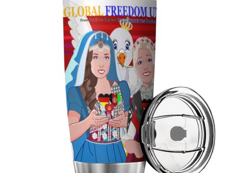 Tumbler Global Freedom United Women Afghanistan & Germany Old Peace Red Fashion