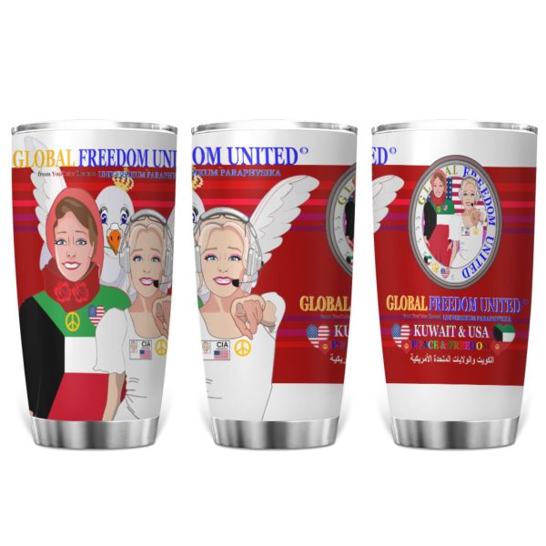 Tumbler Global Freedom United Women Kuwait & Usa Old Peace Red Online Hot Sale