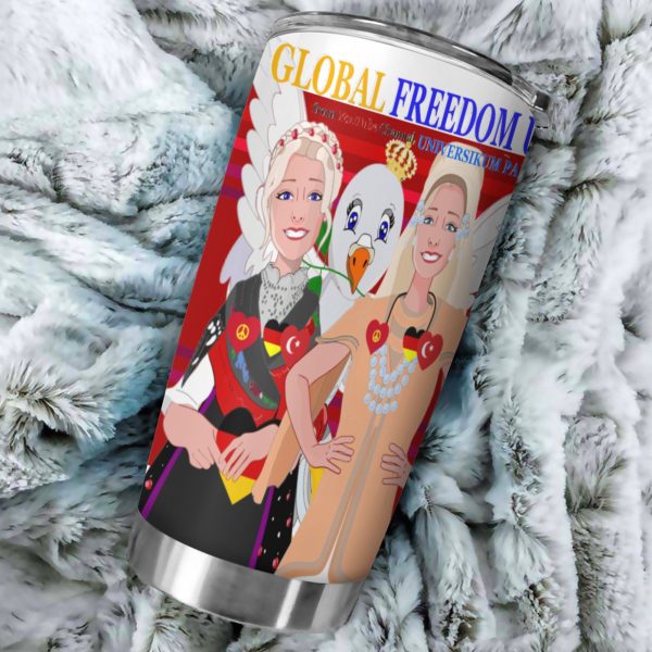 Tumbler Global Freedom United Women Germany & Turkey Old Peace Red Fashion