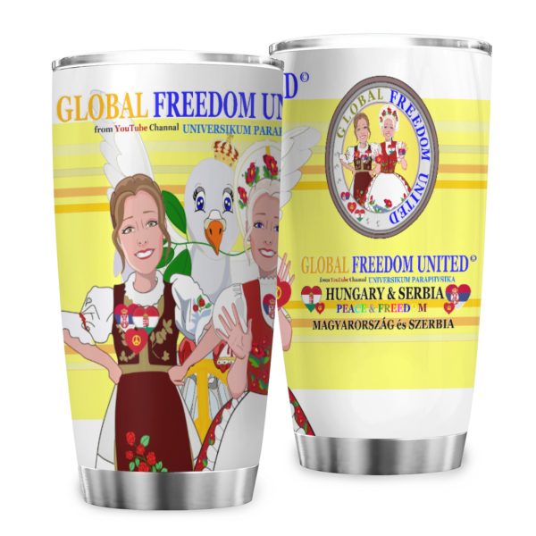 Tumbler GLOBAL FREEDOM UNITED© Women Hungary & Serbia Yellow For Cheap