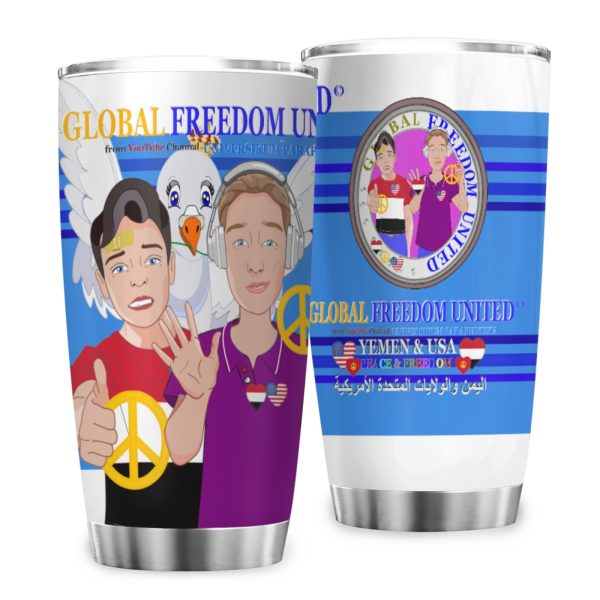 Tumbler GLOBAL FREEDOM UNITED© Men Yemen & USA Deep Blue Supply