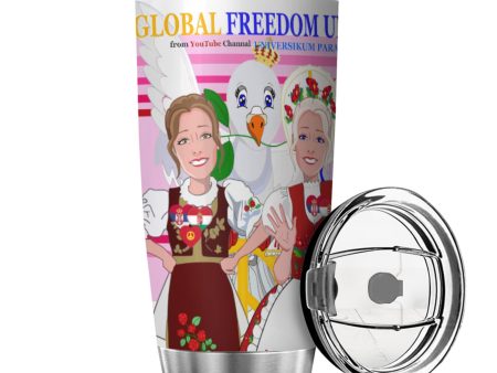 Tumbler GLOBAL FREEDOM UNITED© Women Hungary & Serbia Pink2 Fashion