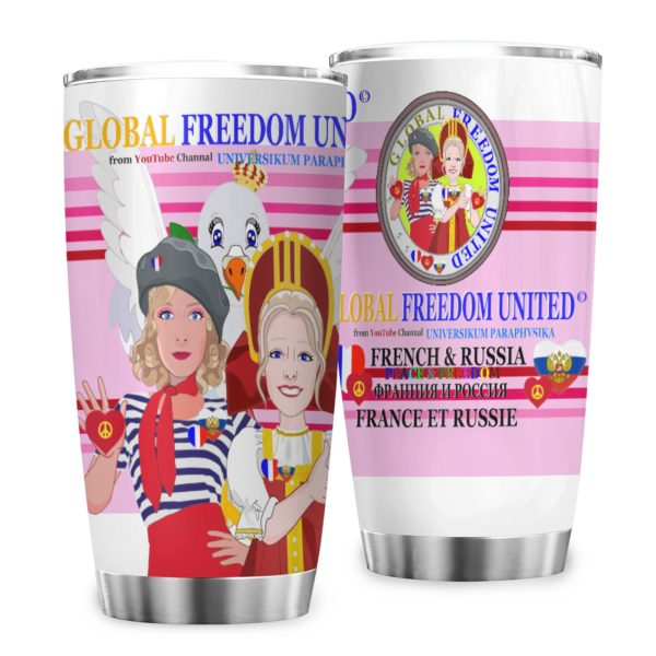 Tumbler Global Freedom United Women French & Russia Old Peace Pink Cheap