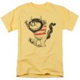 WHERE THE WILD THINGS ARE : LINE ART S\S ADULT 100% COTTON 18\1 T-SHIRT Banana XL Discount