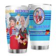 Tumbler Global Freedom United Women French & Germany Old Peace Blue Fashion