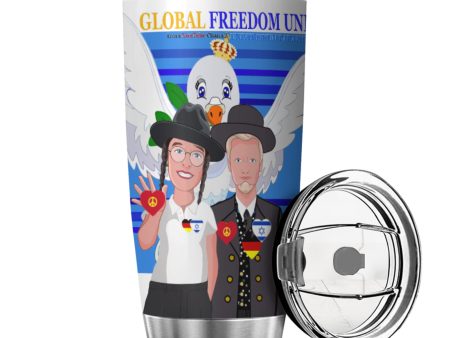 Tumbler GLOBAL FREEDOM UNITED© Men Israel & Germany Deep Blue Supply