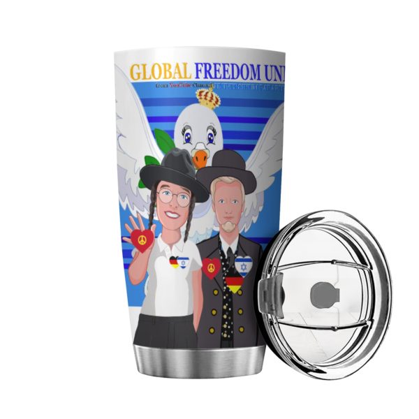 Tumbler GLOBAL FREEDOM UNITED© Men Israel & Germany Deep Blue Supply