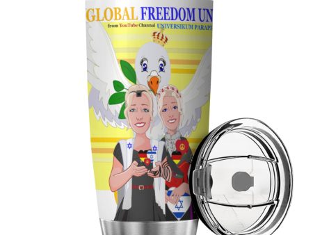 Tumbler GLOBAL FREEDOM UNITED© Women Israel & Germany Yellow Cheap