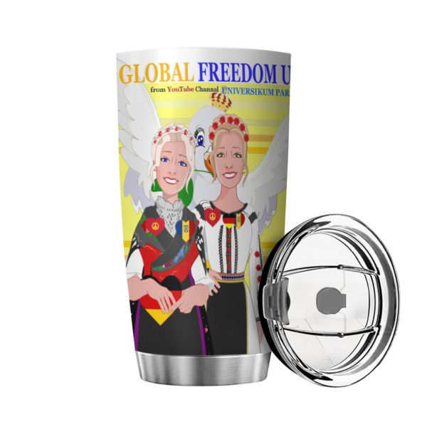 Tumbler Global Freedom United Women Romania & Germany Old Peace Yellow For Cheap