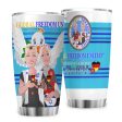 Tumbler GLOBAL FREEDOM UNITED© Women Israel & Germany Blue Hot on Sale