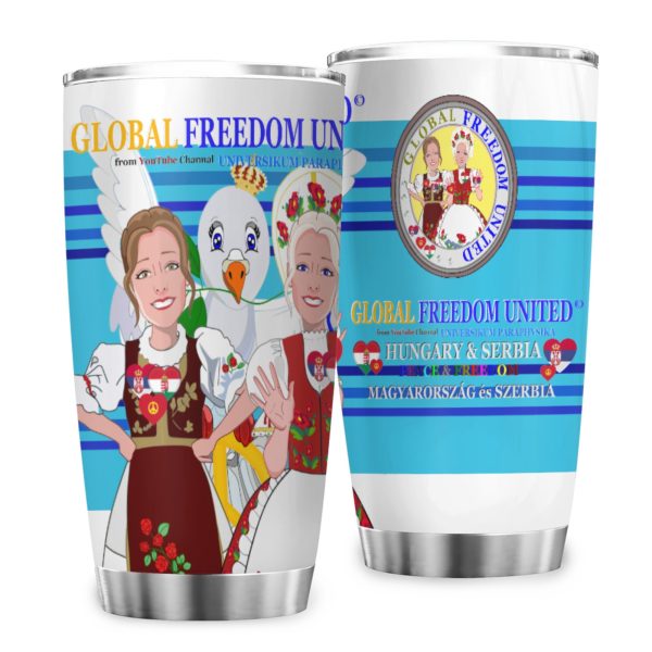 Tumbler GLOBAL FREEDOM UNITED© Women Hungary & Serbia Blue Online now